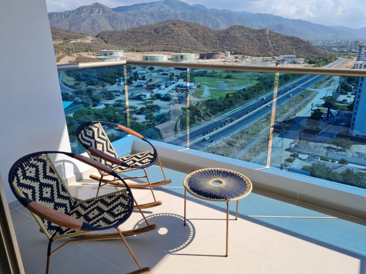Samaria Club: Beachfront Apartment with Private Beach Access Santa Marta  Exterior photo