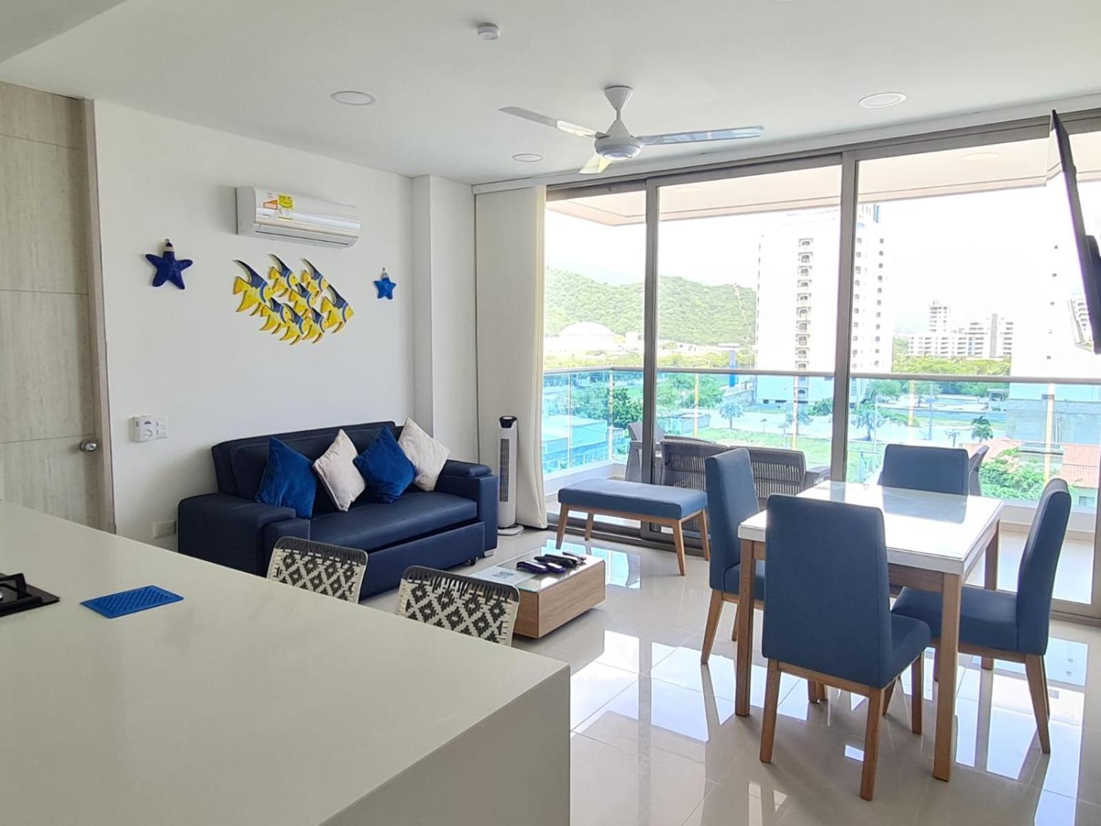 Samaria Club: Beachfront Apartment with Private Beach Access Santa Marta  Exterior photo